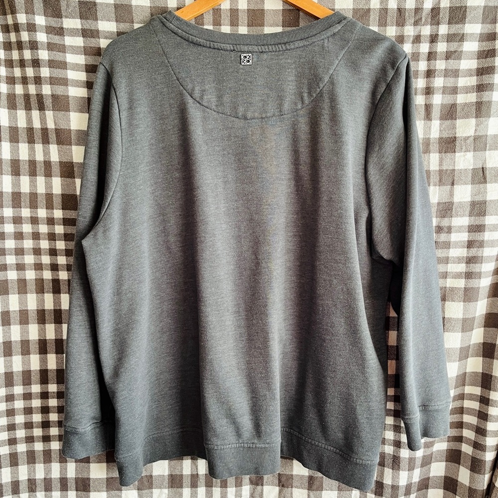 Silver print Calvin Klein graphic sweatshirt - Picture 3 of 8